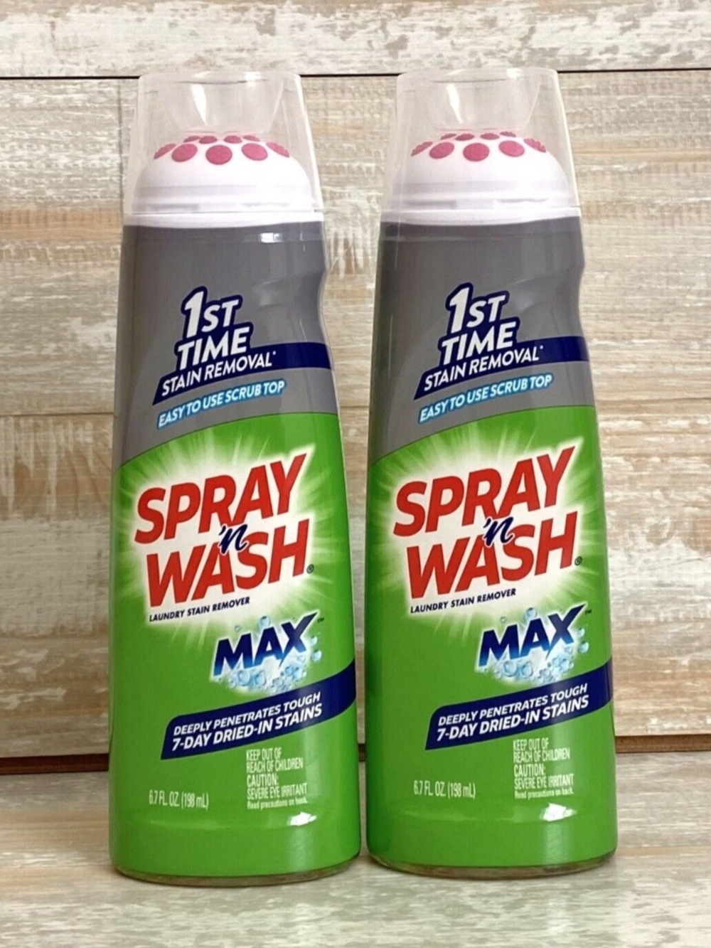 Spray n Wash Max Laundry Stain Remover Gel Lot of 2 6.7 fl oz Scrub Top